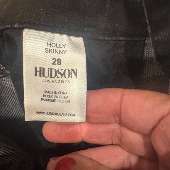 Hudson Holly Skinny High Rise Jeans With Raw Hem - Picture 15 of 16